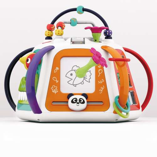 HolaToys Erdő Aktivitás Piramis, fejlesztő játék babáknak és kisgyermekeknek, többféle tevékenységgel, hangokkal és fényekkel