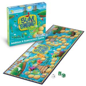 Learning Resources Sum Swamp Игра за събиране и изваждане с дъска и зарове - Learning Resources