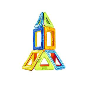 Turn Magplayer blocuri magnetice de construcție, forme geometrice colorate - Joc de construcție magnetic
