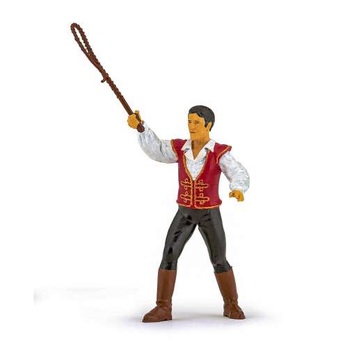 Papo Animal Tamer figurine, a man in a red vest and black pants holding a whip, for imaginative play