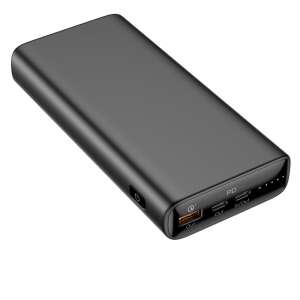 Veger T65A 20000mAh PD65W power bank pentru laptop, negru, 3 porturi USB - Veger