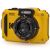 Angled view of yellow Kodak Pixpro WPZ2 waterproof camera