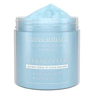 Amino Acid Sea Salt Cream Shampoo, blue jar, front view - Shampoo