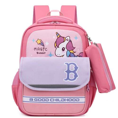 Dollcini, elegáns iskolatáska, hátizsák, stílusos hétköznapi táska, Travel, College iskolai táska,425501, rózsaszín