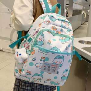 Süße Cartoon-Hund-Druck-Schulrucksack für Mädchen, stilvoll und praktisch für den täglichen Gebrauch - Sporttaschen für Kinder