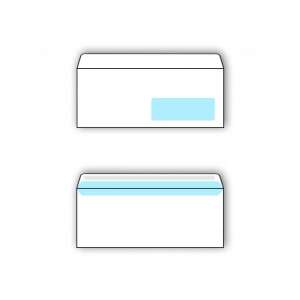 Plic alb cu fereastră, dimensiune LA/4, 11x23cm, marca Spirit - Plicuri
