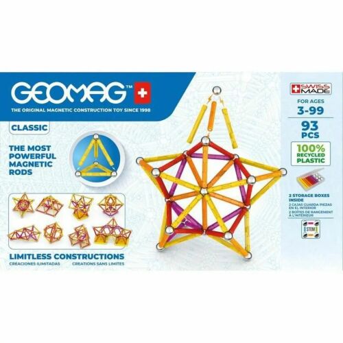 Geomag Classic jucărie de construcție magnetică cu 93 de piese, formă de stea construibilă