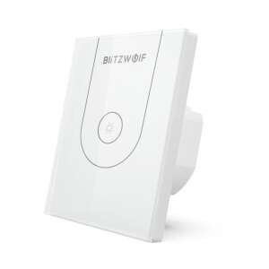 BlitzWolf BW-SS9 Smart Wifi Wall Switch, white, single switch, touch control, compatible with Google Home and Amazon Alexa - Light Switch