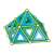 Geomag Classic Panels jucărie magnetică de construcție, formă de piramidă, verde și albastru