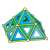 Geomag Classic Panels magnetic construction toy, pyramid shape, green and blue