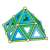 Geomag Classic Panels magnetic construction toy, pyramid shape, green and blue