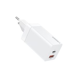 Szögletes Nézet a Veger CPD65-LITE GaN 65W USB-C és USB-A Töltőről - Veger