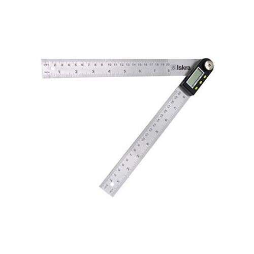 Iskra digital protractor with ruler, 5422-200 model, for measuring angles and lengths