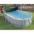 People installing Bestway Oval Pool Cover