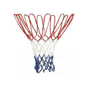 Kosárlabda háló, piros, fehér, kék, 45 cm - Kosárlabdázás