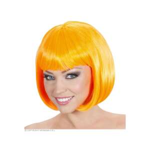 Női narancssárga rövid bob paróka, Widmann márka, jelmez kiegészítő - Widmann