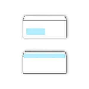 Plic alb cu fereastră, dimensiune LA/4, 11x23cm, marca Spirit - Plicuri