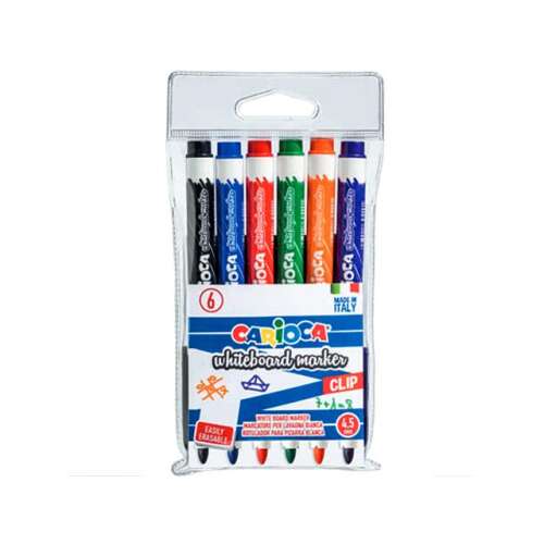 Carioca Whiteboard-Marker-Set, 6 Stück, 4,5 mm, verschiedene Farben