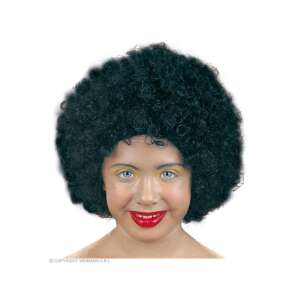 Wiemann Göndör afro paróka gyerekeknek, fekete jelmez paróka - Widmann