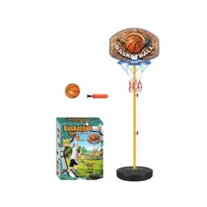Dinoszauruszos állványos kosárpalánk szett labdával és pumpával, állítható magasság 90-125cm - Kosárlabdázás