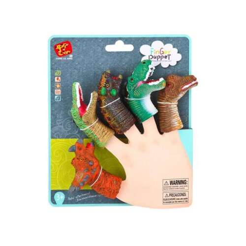 Dinosaur finger puppets, set of 4, for kids, pretend play, educational toys