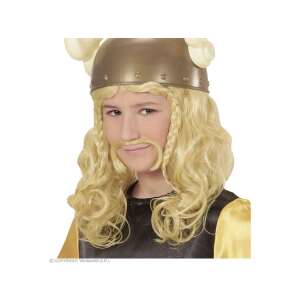 Gall paróka bajusszal, szőke, gyerekeknek, jelmez kiegészítő - Widmann