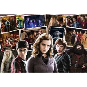 Puzzle Harry Potter și prietenii 160 de piese, cu Harry, Ron, Hermione și alte personaje din Lumea Magică - Trefl Puzzle