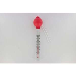 Schwimmender Poolthermometer in Rot mit °C/°F-Skala - Zubehör für Poolheizungen