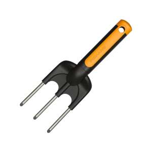 Fiskars Premium Pflanz-Gabel, 137230, zum Pflanzen und Jäten, mit robustem Edelstahlkopf, SoftGrip-Griff und einem Loch zum Aufhängen - Fiskars