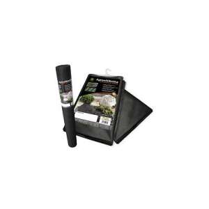 Black geotextile fabric roll, 50 grams, 1.1 meters wide, 5 meters long, for weed control and landscaping - Bradas