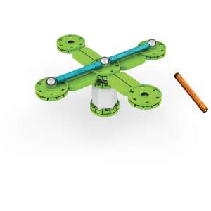 Geomag Mechanics Motion Compass 35 piese magnetice de construcție, construiește propria busolă cu rulment cu bile, asamblat - Joc de construcție magnetic