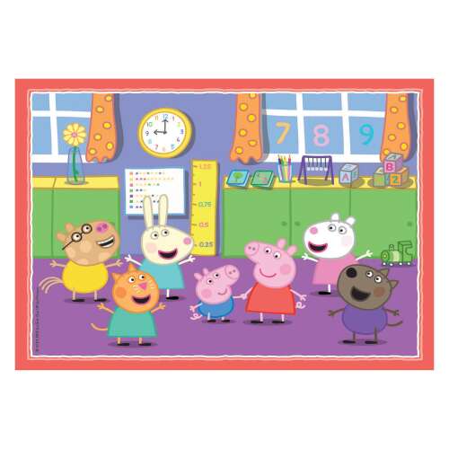 Peppa Malac 24 darabos kirakó, osztálytermi jelenet Peppa Malaccal és barátaival, Clementoni - Clementoni