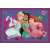 Piesa de puzzle Disney Princess Cinderella, Jasmine și Ariel, parte a unui set de puzzle 4 în 1