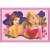 Piesa de puzzle Disney Princess Belle și Aurora, parte a unui set de puzzle 4 în 1