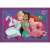 Piesa de puzzle Disney Princess Cinderella, Jasmine și Ariel, parte a unui set de puzzle 4 în 1