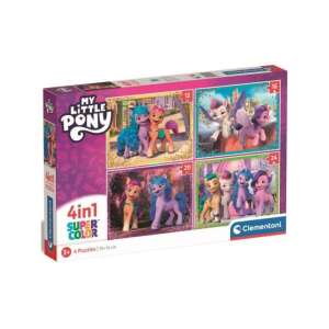 My Little Pony 4 in 1 Super Color Puzzle von Clementoni, mit 4 verschiedenen Puzzles mit 12, 16, 20 und 24 Teilen - Puzzle & Rätsel
