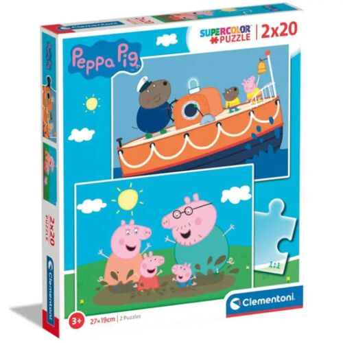 Clementoni Peppa Malac Puzzle - 2x20 Darabos 164451921 - Játék