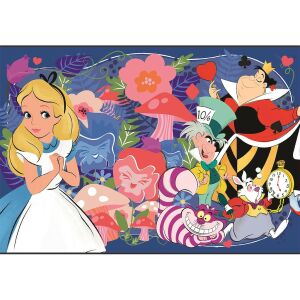 Clementoni Disney Alicja w Krainie Czarów puzzle 104 elementy z Alicją, Szalonym Kapelusznikiem, Kotem z Cheshire i Królową Kier - Clementoni Puzzle