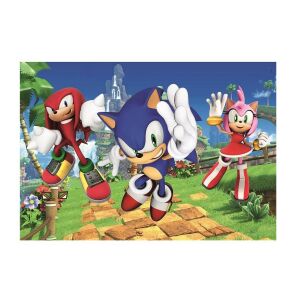 Clementoni Sonic Super Color Puzzle 104 dielikov s motívom Sonic, Knuckles a Amy - Clementoni