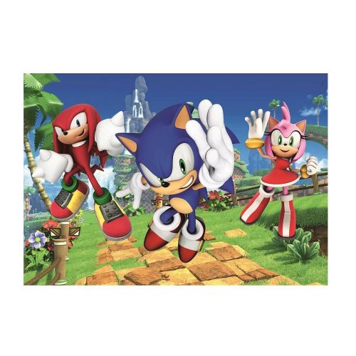 Clementoni Sonic Super Color 104-teiliges Puzzle mit Sonic, Knuckles und Amy