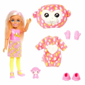 Barbie Chelsea Cutie Reveal Monkey Doll with Accessories and Outfit - Mattel Baba
