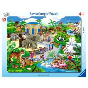 Ravensburger Állatkerti Séta Kicsiknek - Kirakó - 45 db (Plimbare la grădina zoologică Ravensburger pentru cei mici - Puzzle - 45 buc.) - în limba maghiară 56454606 - Ravensburger