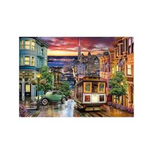San Francisco Stadtbild Puzzle mit einem Oldtimer und einer Straßenbahn - Puzzle & Rätsel