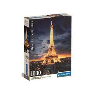 Puzzle Clementoni cu Turnul Eiffel 1000 de piese, cu o vedere nocturnă a monumentului iconic din Paris - Puzzle 3D & Puzzle cu burete