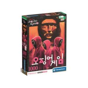 Clementoni Squid Game 1000-teiliges Puzzle mit Poster, mit den maskierten Wachen aus der beliebten Netflix-Serie - Puzzle