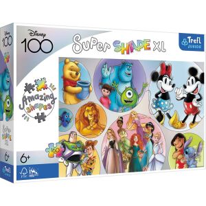 Trefl Disney Super Shape XL Puzzle 160 piese, cutie, vedere frontala - Trefl Puzzle