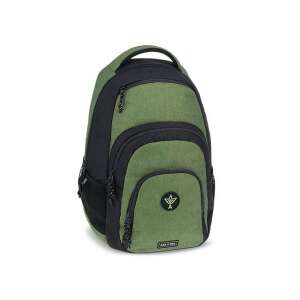 Ghiozdan școlar Ars Una Green Moss AU-2, ghiozdan școlar verde cu detalii negre - Ars Una