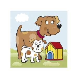 Hunde-Puzzle-Teil aus dem Dino Baby 2+ Puzzle Set - Baby-Puzzle