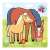 Puzzle diel s koňom zo sady puzzle Dino Baby 2+