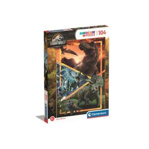 Clementoni Jurassic World Supercolor Puzzle 104 piese cu dinozauri - Puzzle 3D & Puzzle cu burete